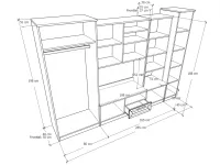 Alex 2 szekrénysor méretrajz